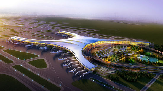 重慶江北機場俯瞰圖