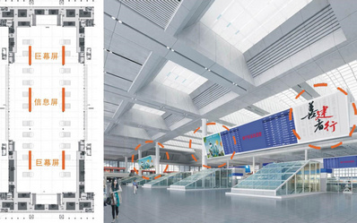 南寧東高架層候車區進站大廳LED屏廣告