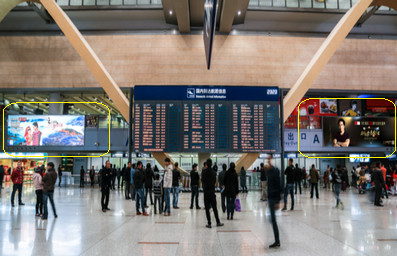 B1層國內國際到達迎客廳欄桿燈箱