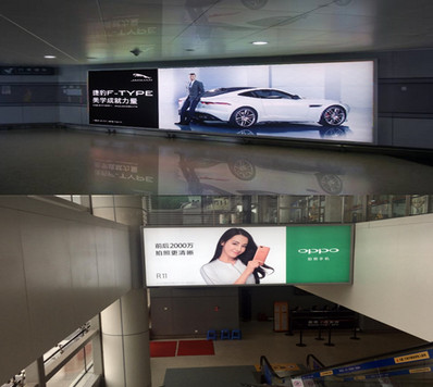 T1T2航站樓到達區燈箱廣告 T1T2航站樓到達區燈箱廣告