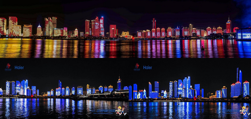 青島浮山灣燈光秀廣告 青島浮山灣燈光秀廣告
