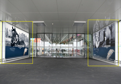 四層出發入口島頭燈箱廣告