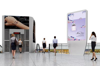 4層國際出發安檢后站立式燈箱廣告 4層國際出發安檢后站立式燈箱廣告