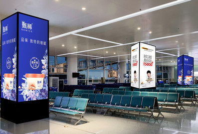 國內出發候機大廳包柱燈箱 國內出發候機大廳包柱燈箱