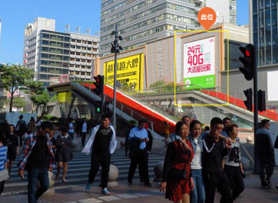 深圳華強北步行街賽博數碼城西墻廣告 深圳華強北步行街賽博數碼城西墻廣告