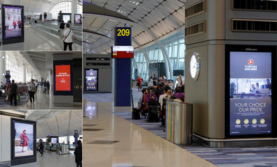 香港機場出發登機閘口數碼電子屏廣告
