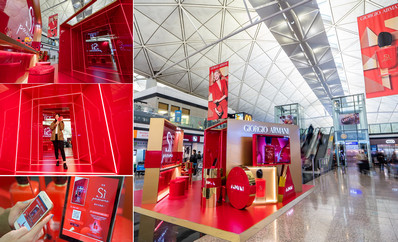 香港機場出發區品牌展位廣告