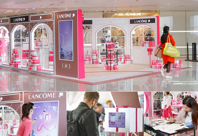 香港機場出發免稅區品牌體驗區展位廣告