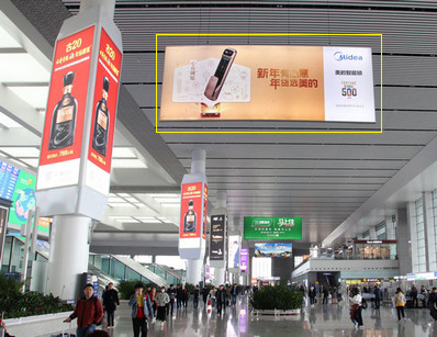 合肥南站出發層雙面吊牌燈箱廣告 合肥南站出發層雙面吊牌燈箱廣告