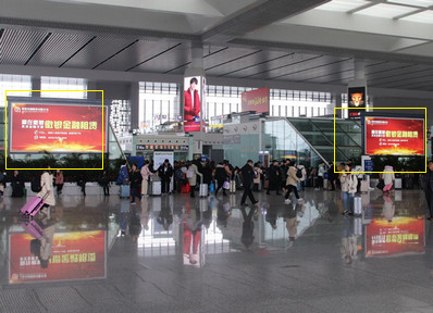 合肥南站出發層雙面花壇燈箱廣告 合肥南站出發層雙面花壇燈箱廣告