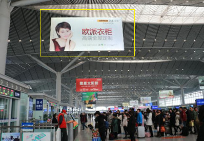 西安北站出發層吊牌燈箱廣告 西安北站出發層吊牌燈箱廣告