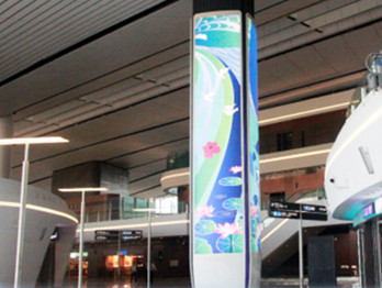 北京大興機場值機大廳包柱燈箱廣告有哪些優勢?