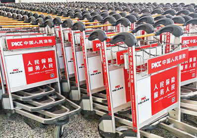 寧波機場手推車廣告 寧波機場手推車廣告