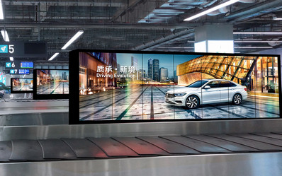 福州機場國內、國際到達行李轉盤上方刷屏廣告