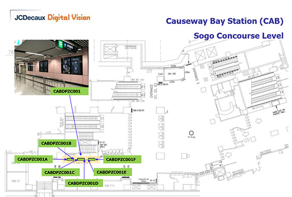 銅鑼灣–渣甸坊數(shù)碼雙屏分布圖 銅鑼灣–渣甸坊數(shù)碼雙屏分布圖