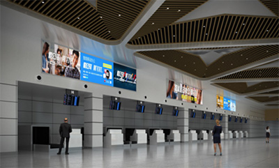 出發值機島燈箱 出發值機島燈箱