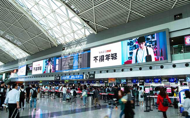 T2出發安檢口LED