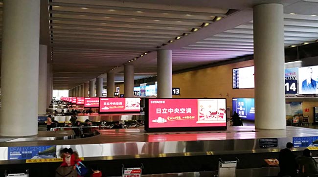 B1層到達行李提取廳轉(zhuǎn)盤上方LED廣告