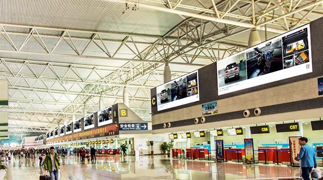 石家莊正定機場出發區部分優質燈箱媒體介紹