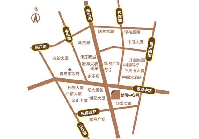 新聞中心大屏區位圖