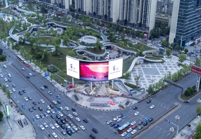 貴陽金融城悅然時光LED廣告投放，貴陽戶外大屏廣告價格