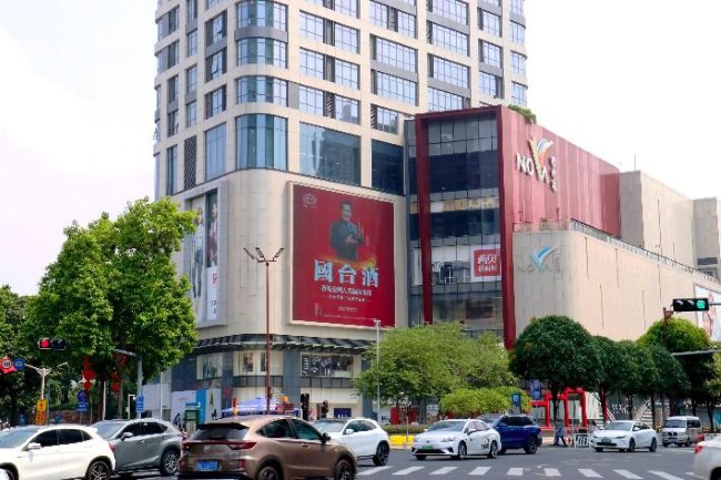 佛山祖廟Nova嶺南站外墻LED廣告投放，佛山大屏廣告價格