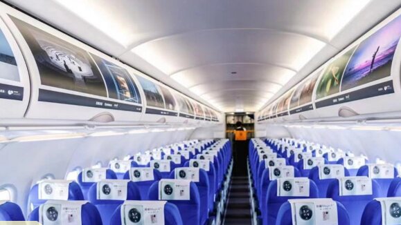 第一戶外傳媒-深圳航空-機艙內頭巾行李架廣告 第一戶外傳媒-深圳航空-機艙內頭巾行李架廣告