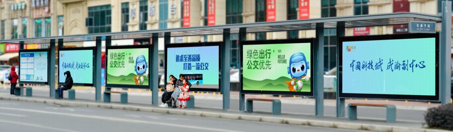第一戶外傳媒-綿陽公交站臺燈箱 第一戶外傳媒-綿陽公交站臺燈箱