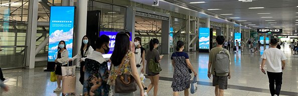 深圳北站出站通道LED廣告案例——福田區政府深圳北站廣告