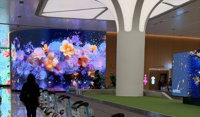 第一戶外傳媒-廣州白云機場LED大屏廣告