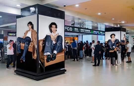 第一戶外傳媒-三亞鳳凰機場T1國內到達行李廳出口包柱燈箱 第一戶外傳媒-三亞鳳凰機場T1國內到達行李廳出口包柱燈箱