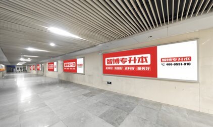 第一戶外傳媒-青島站南廣場地下通道品牌長廊